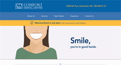 Desktop Screenshot of comfortdental.ca