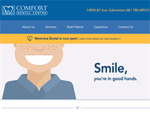 Tablet Screenshot of comfortdental.ca